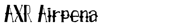 AXR Airpena font preview
